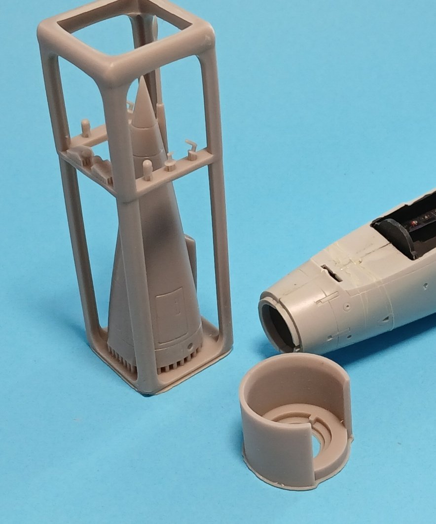 Dassault Mirage F1AZ Nose Correction with Cutting Template and Weighted Wheels and Cockpit Decal (Esci/Italeri)