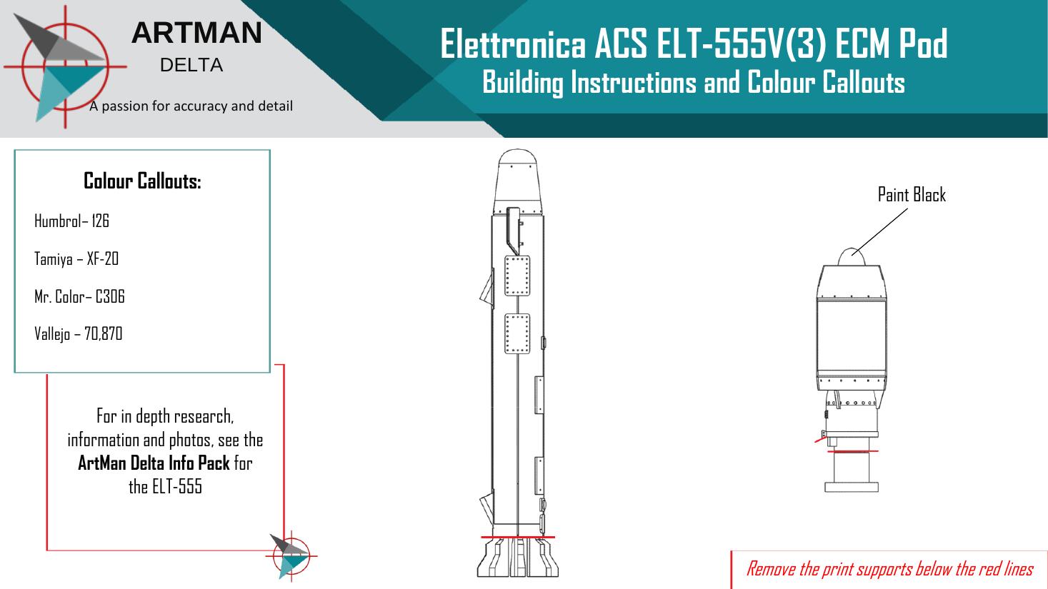 Elettronica ACS/ELT-555(V)3 ECM Pod — Instruction Sheet