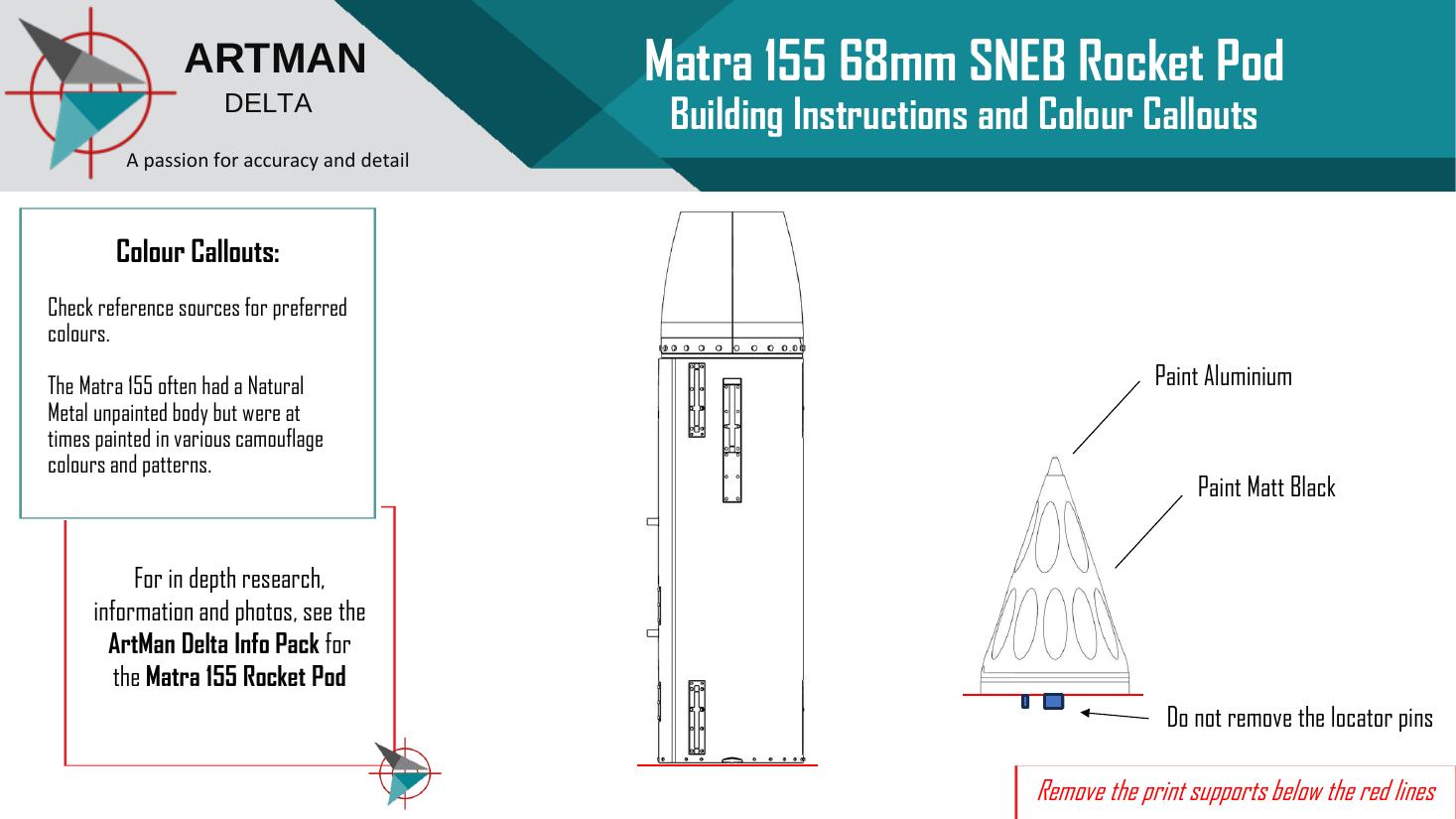 Matra 155 68mm SNEB Rocket Pod — Instruction Sheet