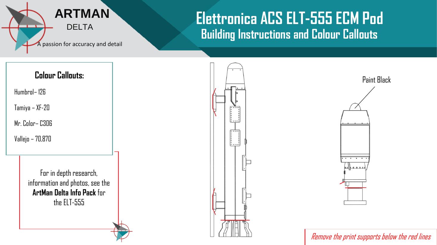 Elettronica ACS/ELT-555 ECM Pod — Instruction Sheet