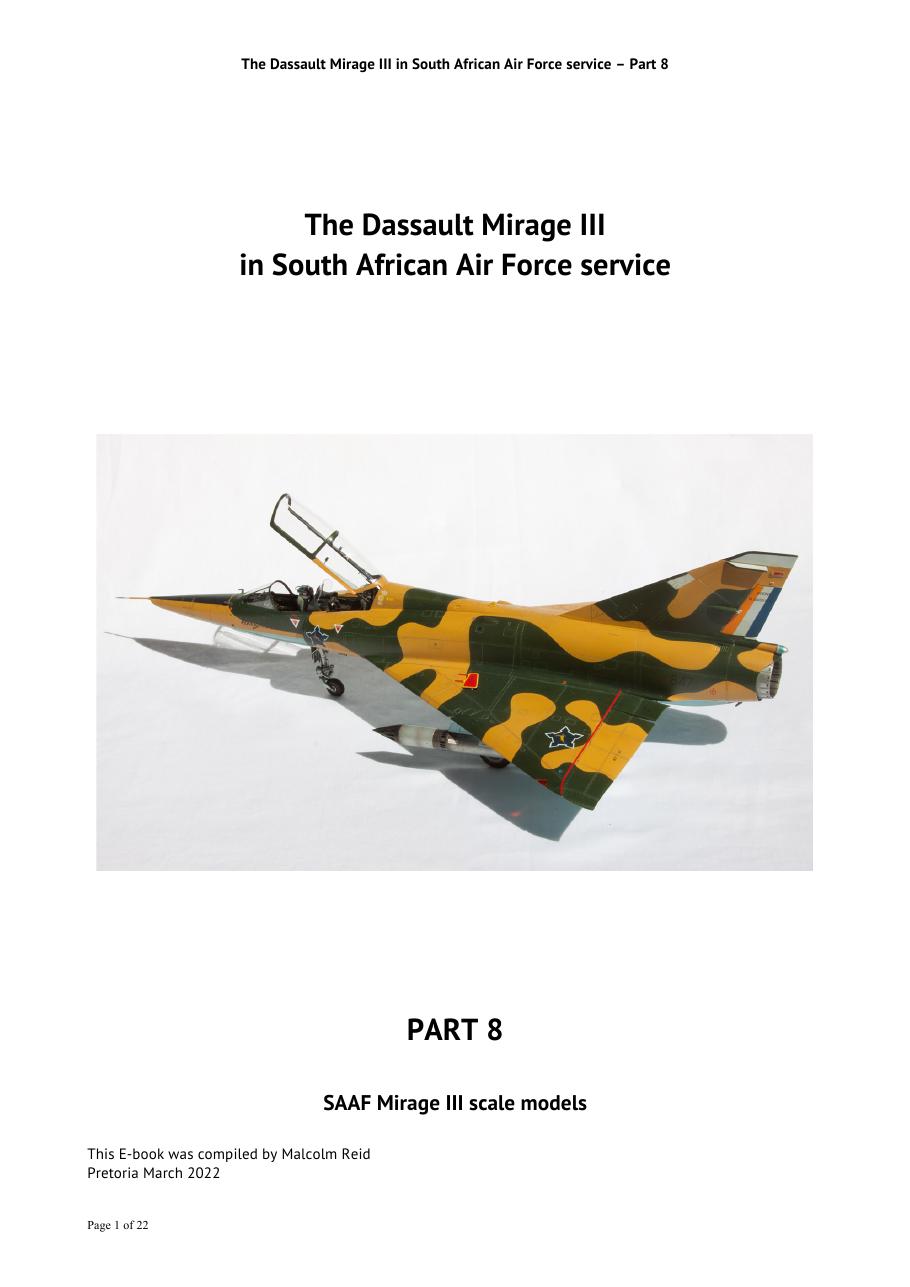The Dassault Mirage III in South African Air Force Service — Part 8: SAAF Mirage III Scale Models