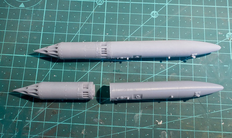 1:32 Matra JL-100 Rocket Launcher/Fuel Tank, view 2 of 5 — Model by Malcolm Reid. Featuring ArtMan Delta Matra JL-100 rocket launcher and fuel tank sets